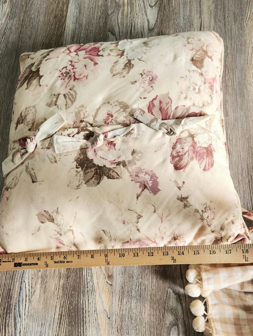 Vintage Shabby Chic Cottage Chair Cushions By Country Curtains Rose Gingham Pom